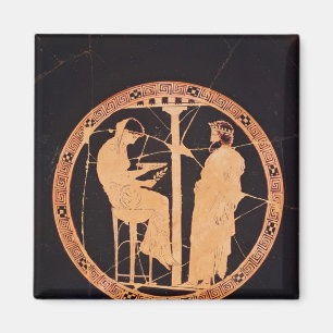 Aimant Chien rouge d'Athènes kylix représentant Aegeus