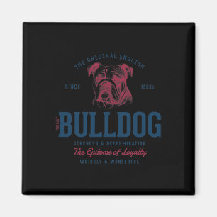 Aimant Chien-taureau anglais Vintage