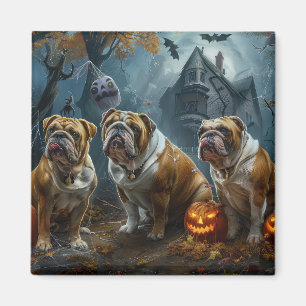 Aimant Chien-taureau Halloween nuit Chien de nuit plaisir