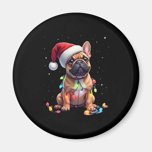 Aimant Chien-taureaux français Père Noël Chien-taureaux f (Devant)