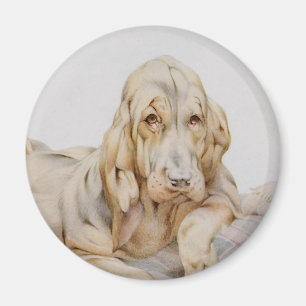 Aimant Chiens de chiots vintages, chiens de chiots par EJ