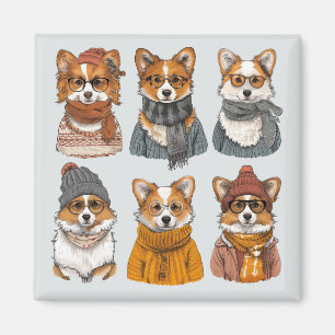 Aimant Chiens de Corgi gallois branchés