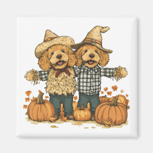 Aimant Chiens de Goldendoodle de la récolte d'automne