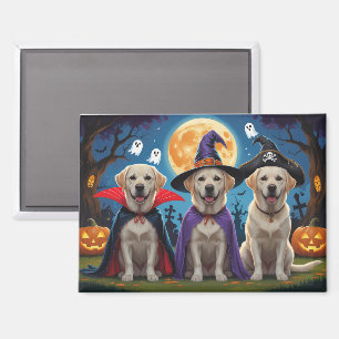 Aimant Chiens du Labrador Citrouille Halloween Funny