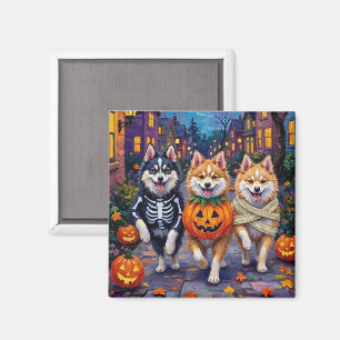 Aimant Chiens Esquimaux Américains Trick-or-Treating Hall
