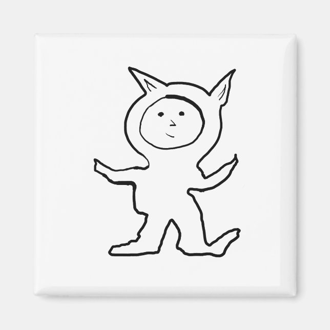 Aimant Chiens Jammies par Cussdum Designs (Devant)