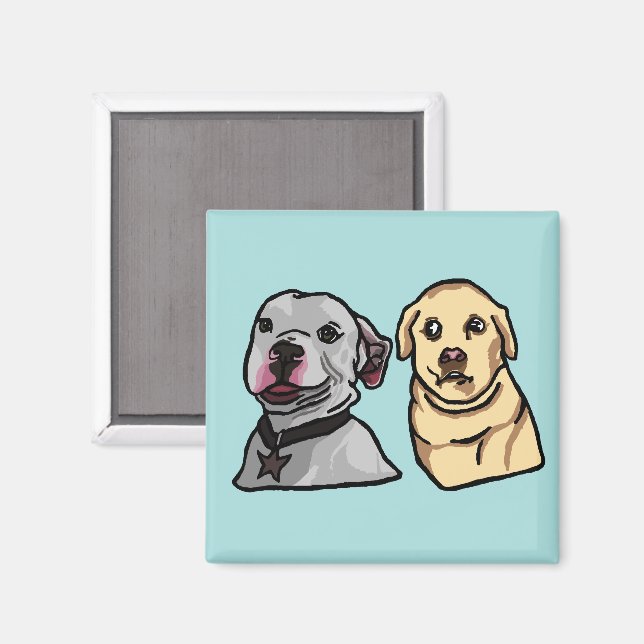 Aimant Chiens Mignons Mèmes (Recto/Verso)