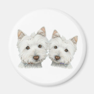 Aimant Chiens mignons Westie