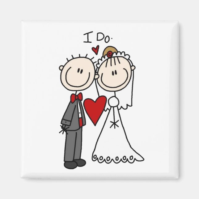 Aimant Chiffre de mariée et de chambre Chiffres Mariage J (Devant)