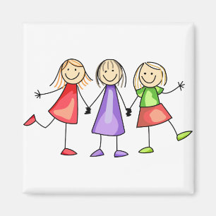 Aimant Chiffre enfants de bâton