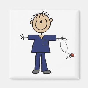 Aimant Chiffre masculin peau de bâton de milieu