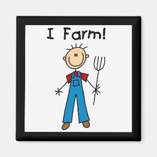 Aimant Chiffre T-shirts et cadeaux de bâton d'agriculteur