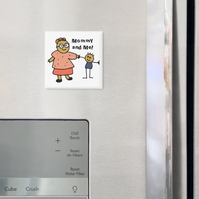 Aimant Chiffres de Mère et Enfant pour la Fête des Mères (In situ (réfrigérateur))