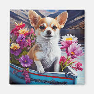 Aimant Chihuahua à la pagaie : une aventure Pittoresque