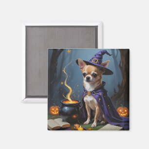 Aimant Chihuahua Chien Whimsical Halloween Peinture