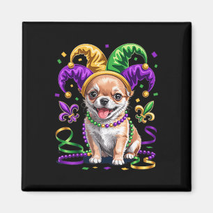 Aimant Chihuahua chiot mignon Mardi Gras Amateurs de chie