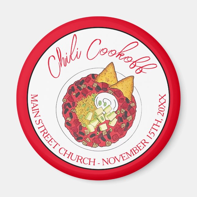 Aimant Chilli Soupe Concours de cuisine Concours de soupe (Devant)