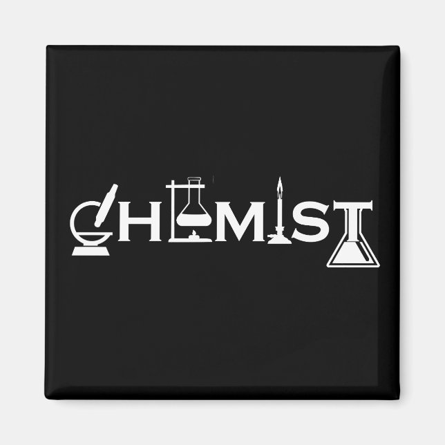 Aimant Chimie humoristique cadeaux de chimiste (Devant)