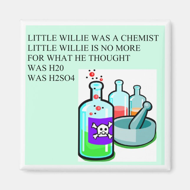 Aimant chimie petite willie rhyme (Devant)