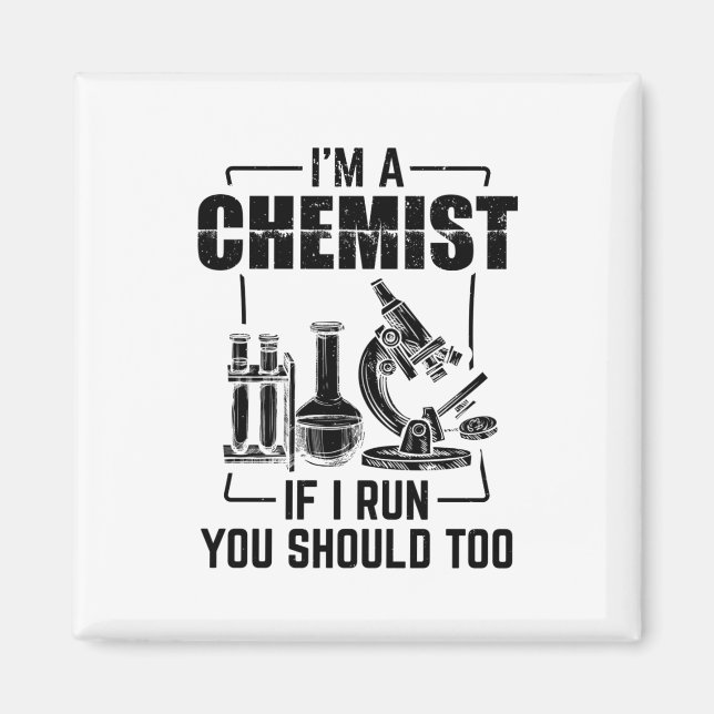 Aimant Chimiste | Science Chimie Cadeaux étudiants (Devant)