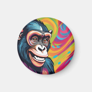 Aimant Chimpanzé fou mignon