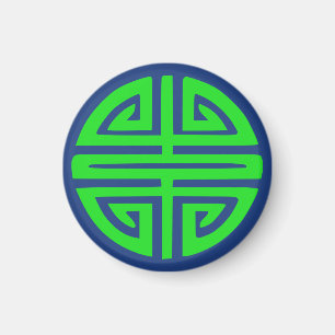 Aimant Chinese prosperity symbol green