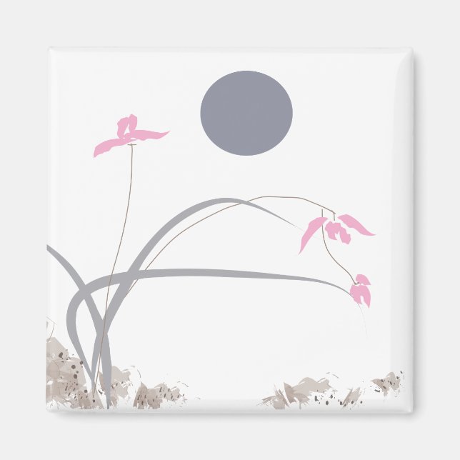 aimant chinois orchidées (Devant)