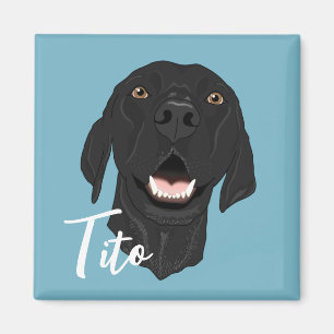 Aimant Chiot de pointeur noir