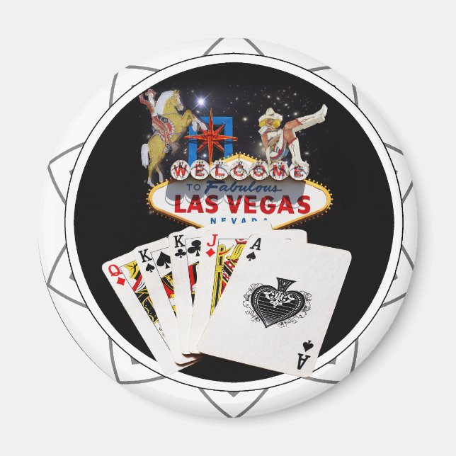 Aimant Chip Black Poker Affiche de bienvenue (Devant)