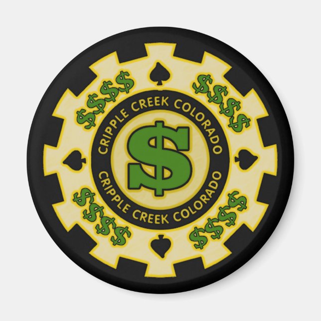 Aimant Chip de poker de Criple Creek Colorado (Devant)