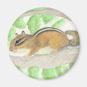 Aimant Chipmunk dans l'arbre Apple