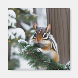 Aimant Chipmunk de Noël