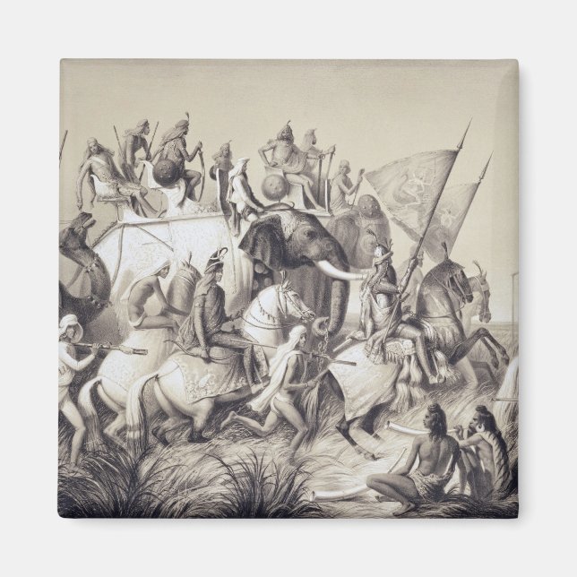 Aimant Chir Singh, Maharaja des Sikhs avec le roi des (Devant)