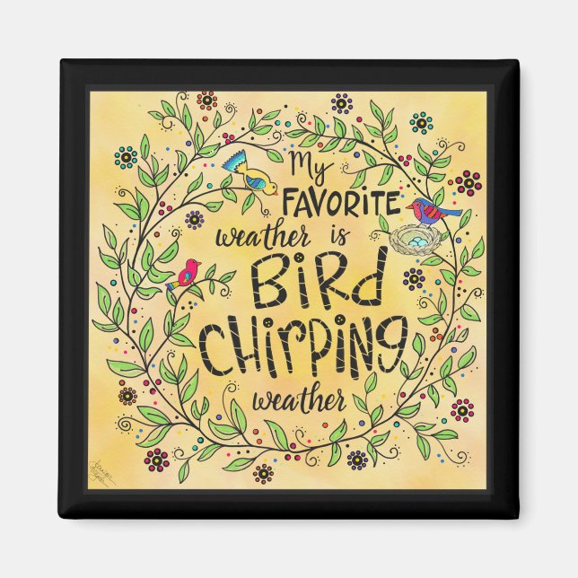 Aimant Chirping d'oiseaux Météo (Devant)