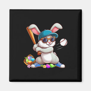 Aimant Chirures Pâques Bunny De Baseball Drôle Pour Les E