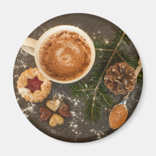 Aimant Chocolat chaud de Noël