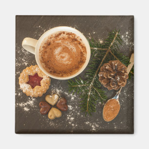 Aimant Chocolat chaud de Noël