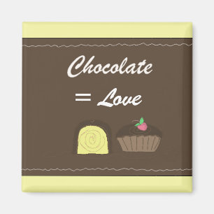 Aimant Chocolat égale amour