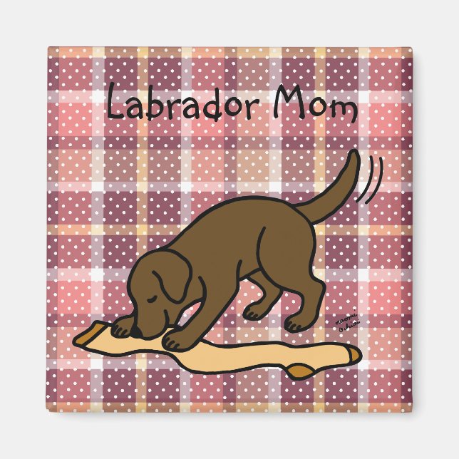 Aimant Chocolat Labrador Stocking (Devant)