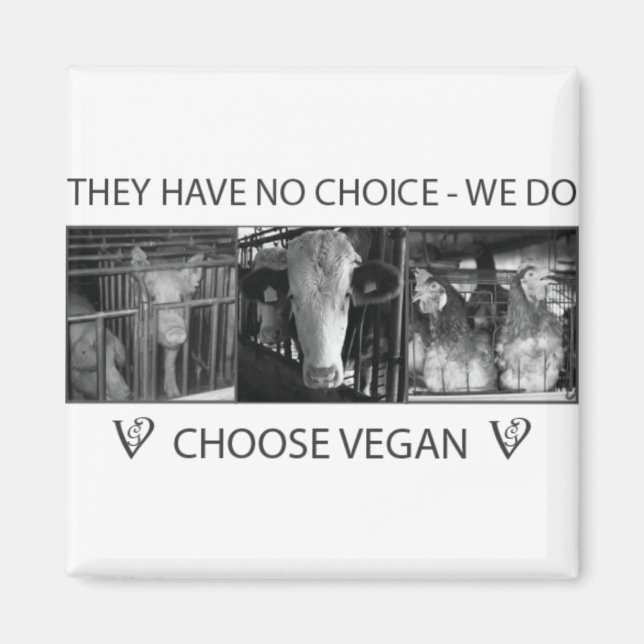 Aimant Choisir Vegan (Devant)