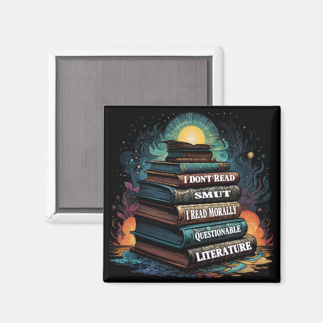 Aimant Choix de livres Humour Carré  (Recto/Verso)
