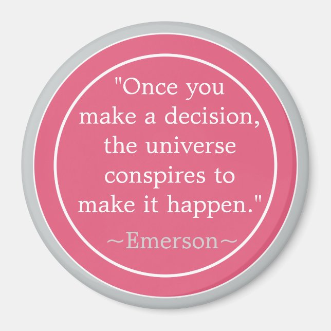 Aimant Choix Emerson Inspirational Quote (Devant)