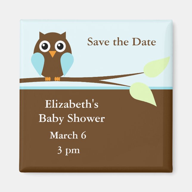 Aimant Chouette bleue (Devant)