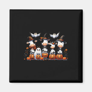 Aimant Chouette fantôme Vaches Halloween Animaux Vache Lo