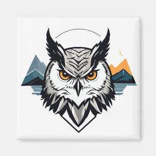 Aimant Chouette Vector Art Animal Moderne Ville Urbaine G