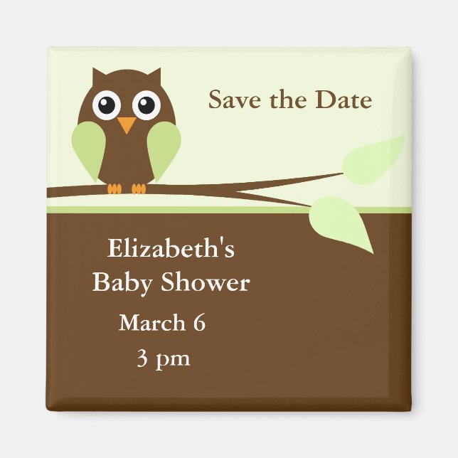 Aimant Chouette verte (Devant)