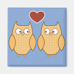 Aimant Chouettes amoureuses