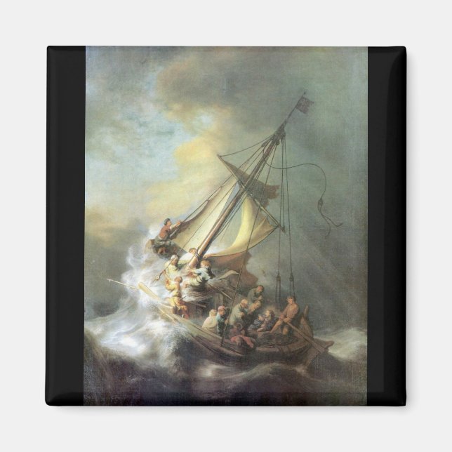 Aimant Christ dans une tempête sur la mer de Galilée -Rem (Devant)