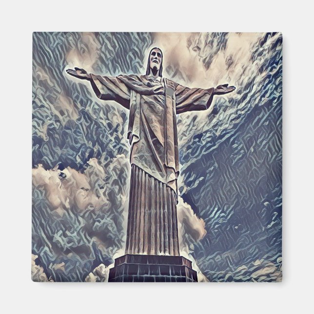 Aimant Christ la statue du Rédempteur (Devant)