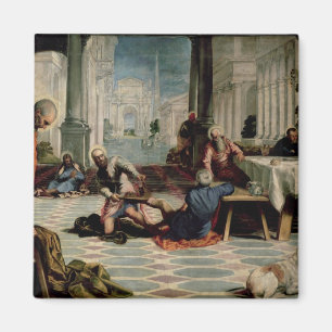 Aimant Christ Laver les pieds des disciples